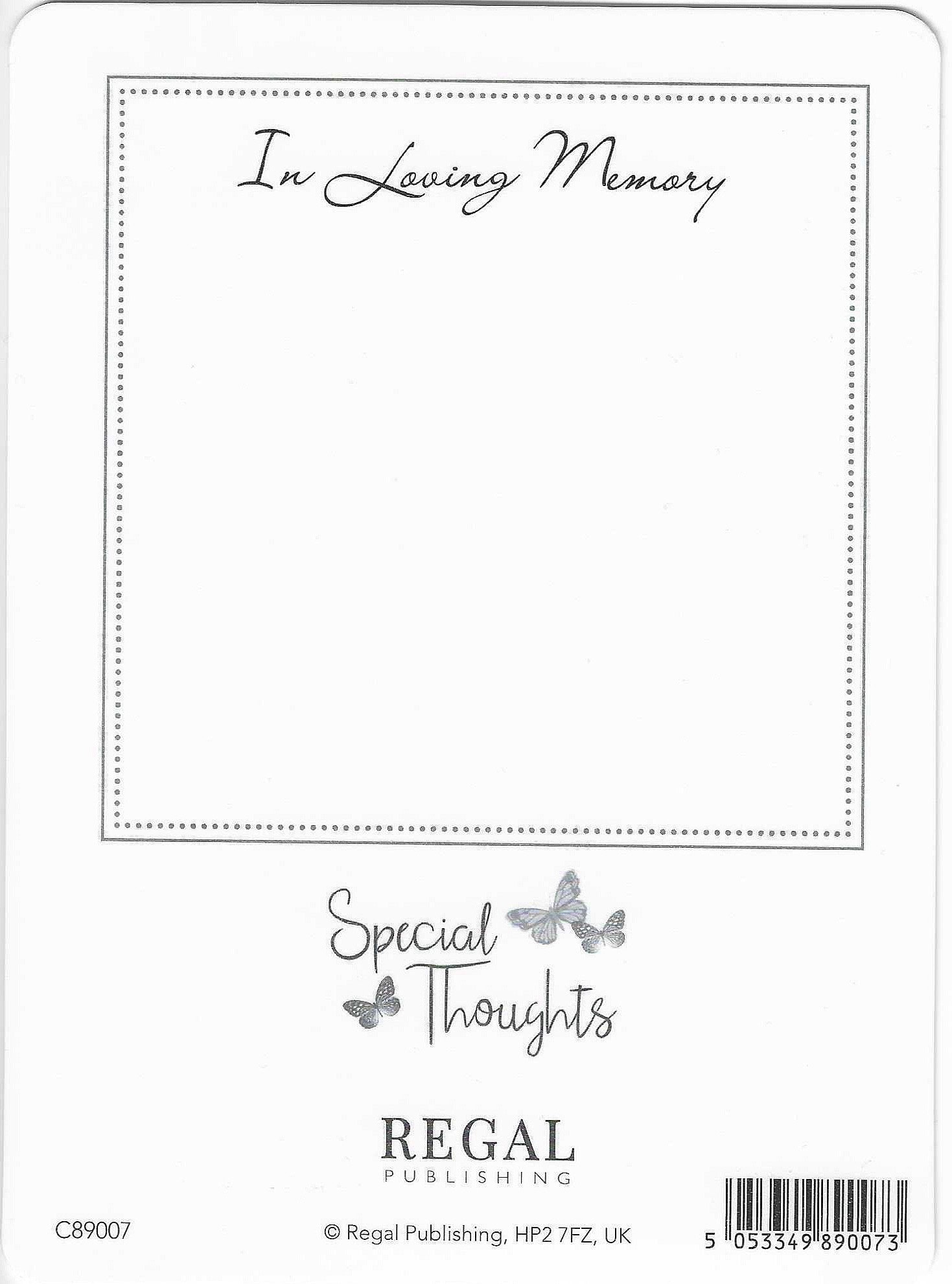 Tarjeta Conmemorativa Para La Tumba – "En Amorosa Memoria De Una Madre Especial" – Verso Rosa