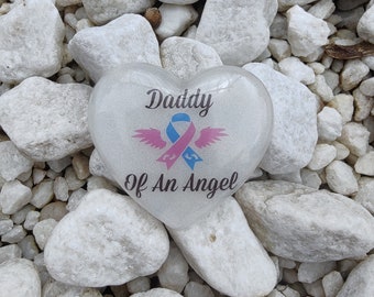 3D Resin Heart | Daddy of an Angel | Baby loss keepsake