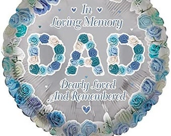 In Loving Memory Dad Remembrance Foil Balloon