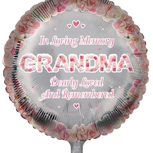 In Loving Memory Grandma Remembrance Foil Balloon