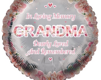 Globo de aluminio conmemorativo de la abuela "En memoria amorosa"