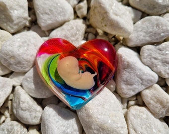 3D Resin Heart | 11-18 Week fetus | Baby loss keepsake