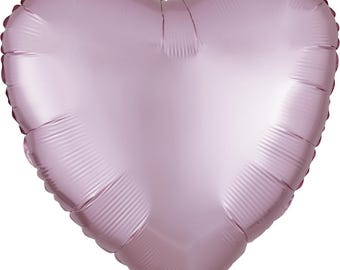 Satin Luxe Pastell Rosa Herz Erinnerung Folienballon