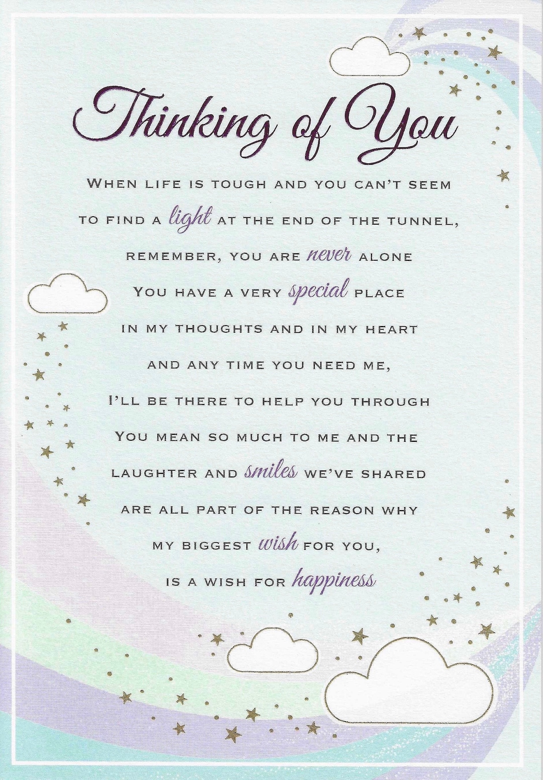 Thinking of You | Sympathy Card - Etsy