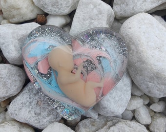 3D Resin Heart |  19-41 week fetus | Baby loss keepsake