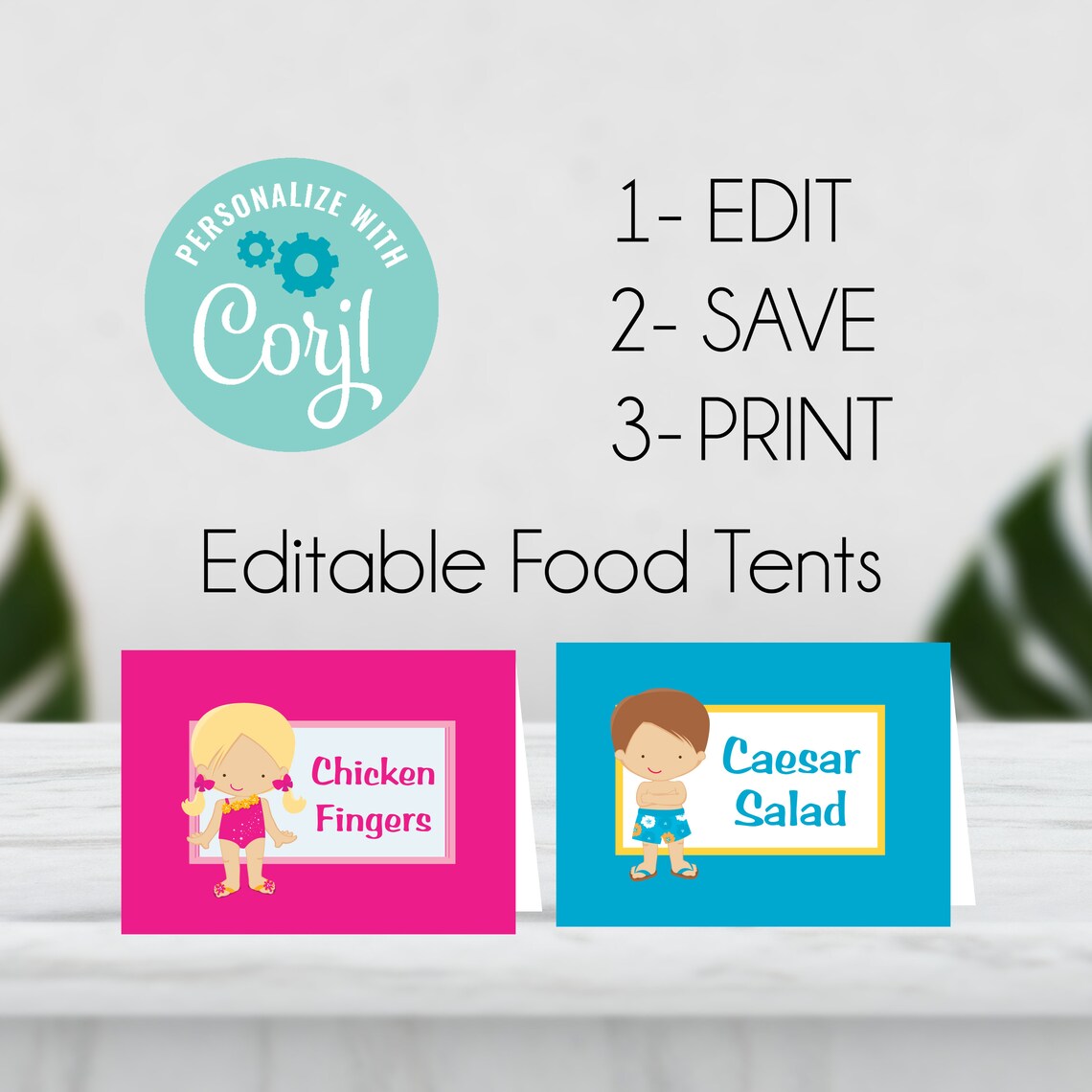 EDITABLE Pool Party Food Tents Pool Party Birthday, Pool Food Labels ...