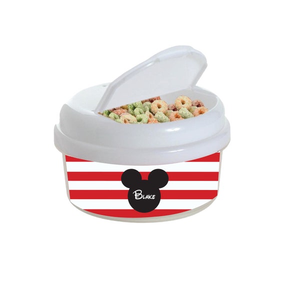 Striped Mickey Ears 12 Oz. Snack Container Custom Snack 