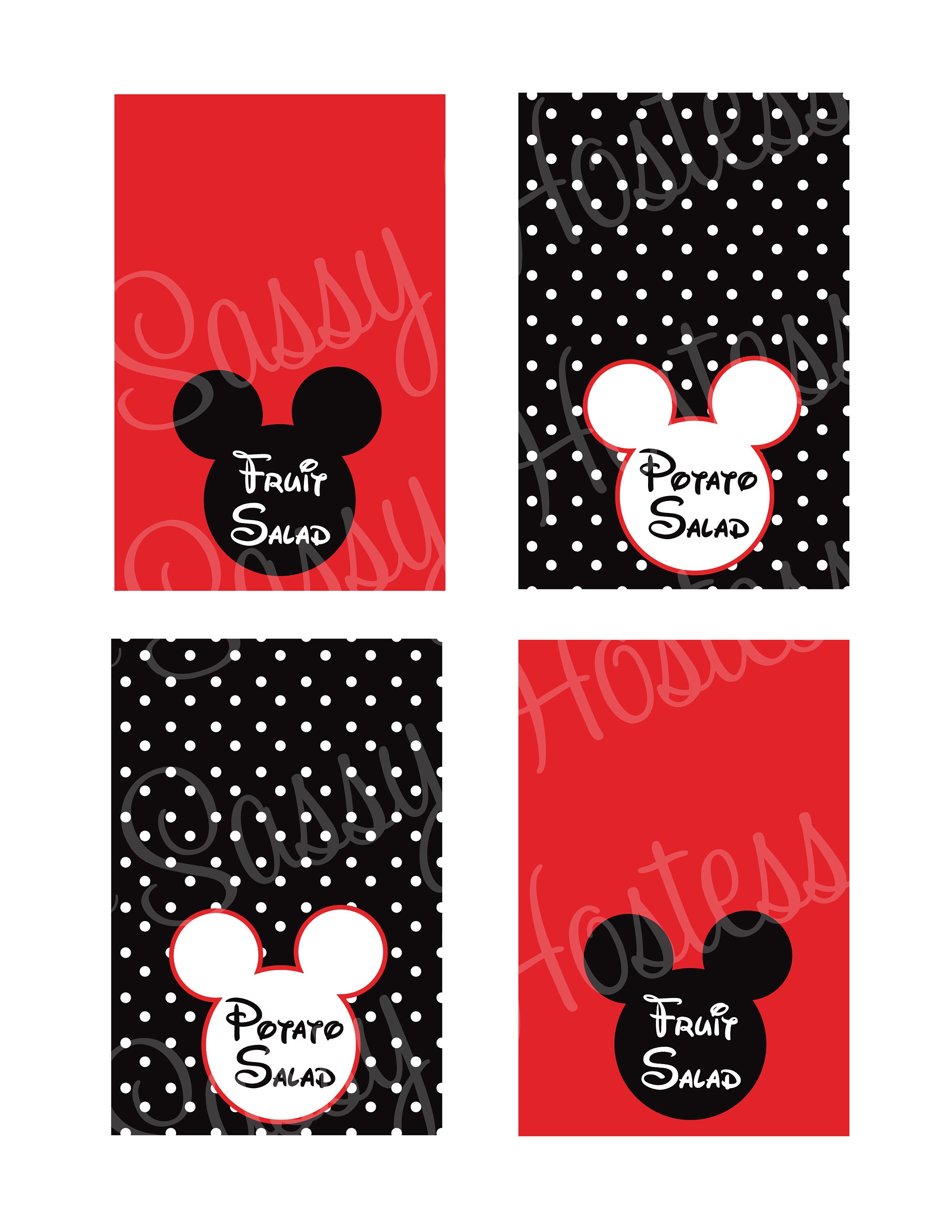 EDITABLE Mickey Party Food Tent Mickey Place Card, Mickey Tent Card, Mickey Printable Template ...