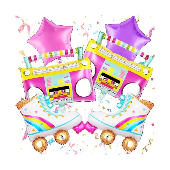 80s Small Plate 8pc Party Goods 80s Small Plate 8pc Party Goods
