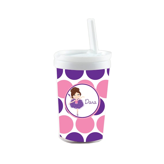 Pink and Purple Ballerina 10 Oz. Tumbler Cup Tumbler for 