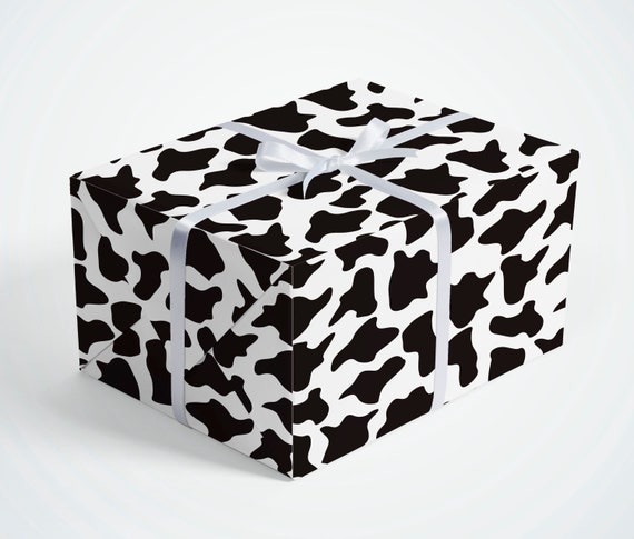 Cow Print Black and White Wrapping Paper