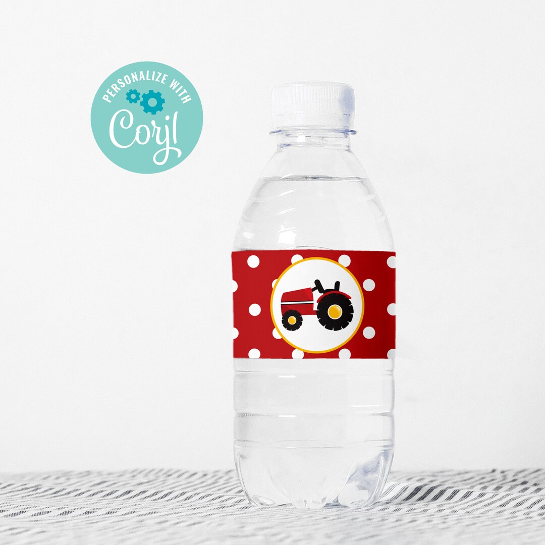 EDITABLE Farm Animals Water Bottle Labels Barnyard Birthday, Birthday