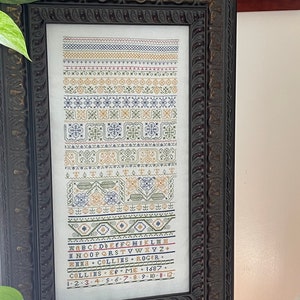 Anna Collins 1687 Reproduktion Kreuzstichvorlage von Smoky Mountain Stitches