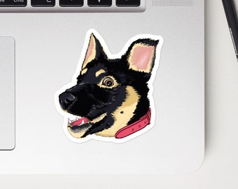 German Shepherd Sticker - Cute Dog Puppy Mom Gift for Her Car or Laptop
