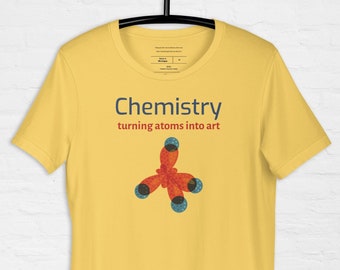 Methane Molecule Shirt – Science Teacher Gift, Atoms Into Art, Organic Chemistry  Design