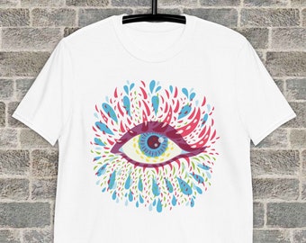 Psychedelic All Seeing Eye T-Shirt, Trippy Rave Graphic Tee