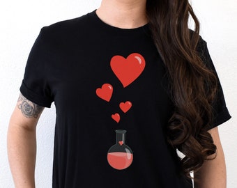 Chemistry Love Potion T-Shirt, Science Valentines Gift