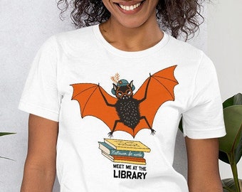 Bat Book T-Shirt, Book Lover Gift, Bookish Tee
