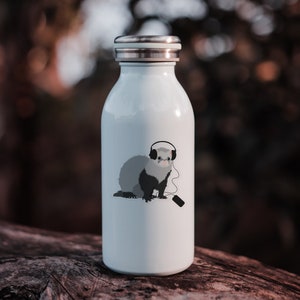 Ferret sticker on a water bottle