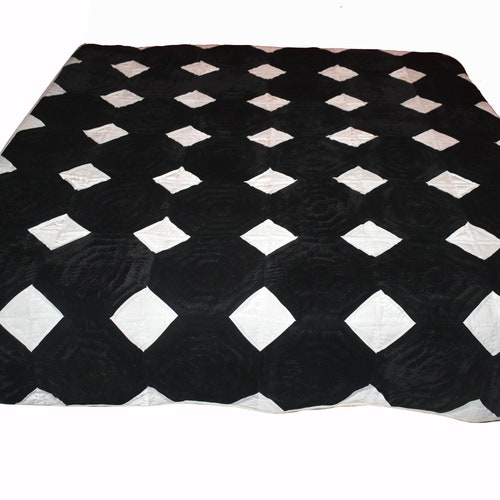 Black White Velvet Quilt King Blanket Velvet Comforter Weighted blanket