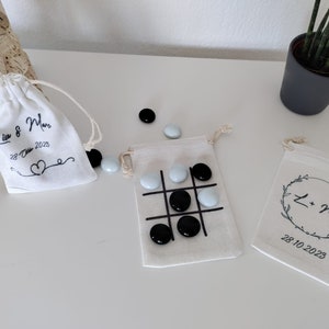 Tic Tac Toe Spiel Gastgeschenk Beschäftigung für Gäste Hochzeitsspiel Bild 5