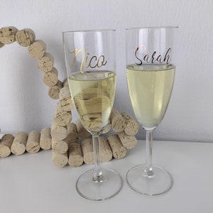 Sektglas mit Name | Platzkarten | Hochzeit | Taufe | Personalisiert