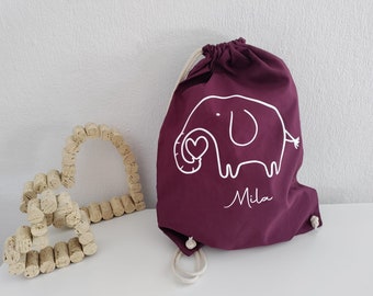 Children's gym bag | Clothes bag | Kindergarten | KiTa | Personalized with name | Animal motifs