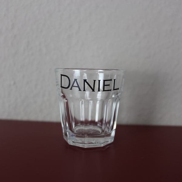 Shot-Glas mit Name | Platzkarten | Hochzeit |Party | Personalisiert