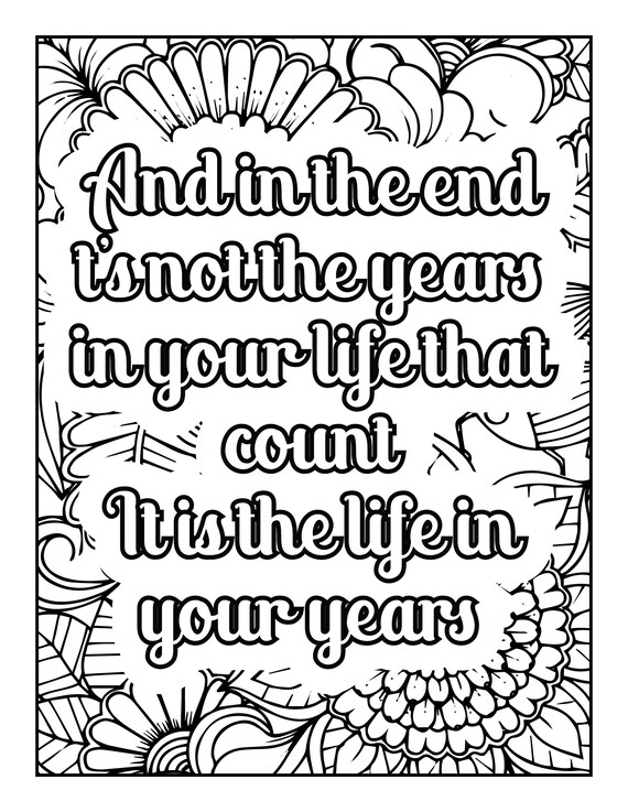 250 Adult Motivational Quote Coloring Pages 