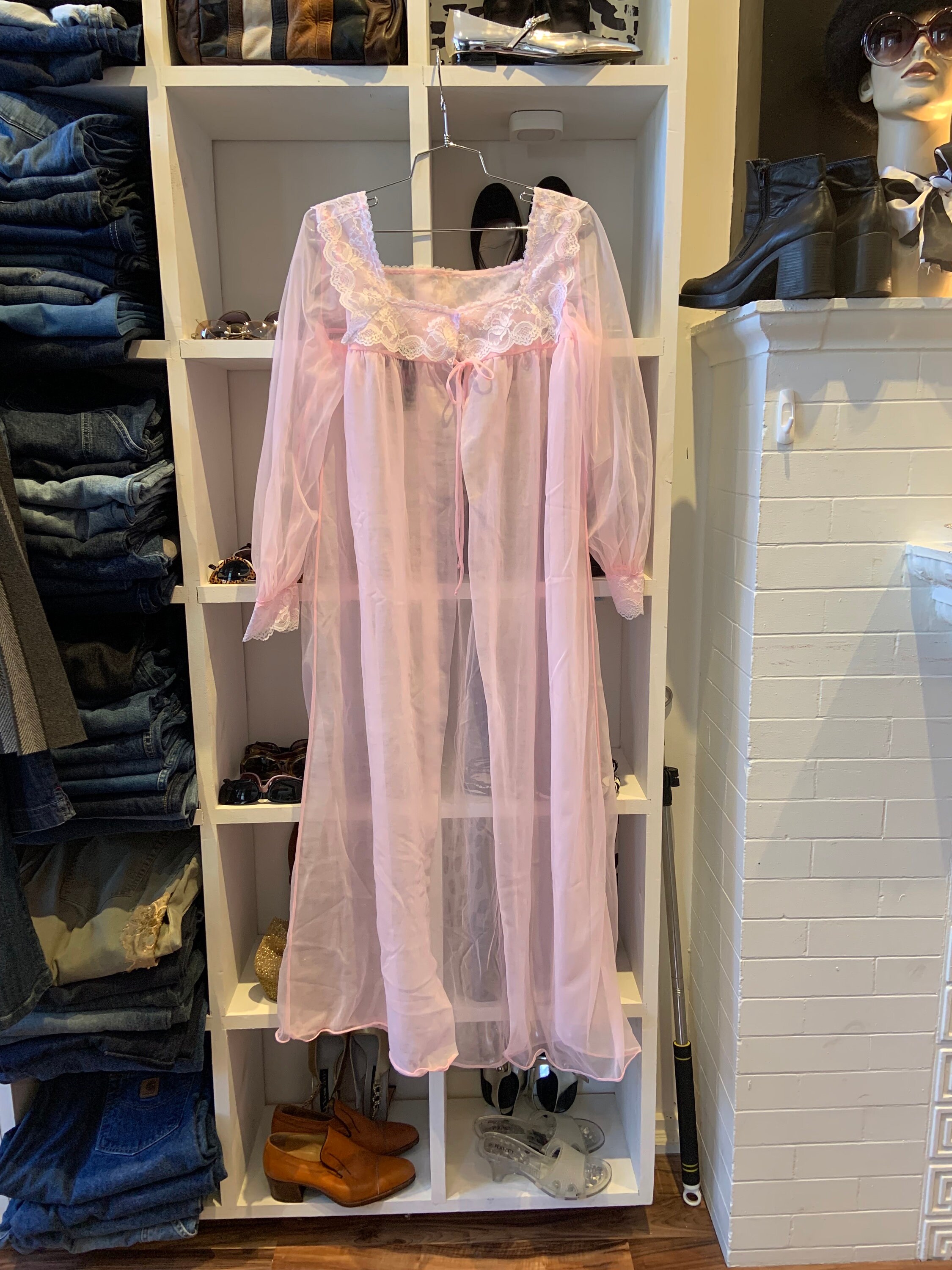 Baby Pink Sheer Robe - Etsy