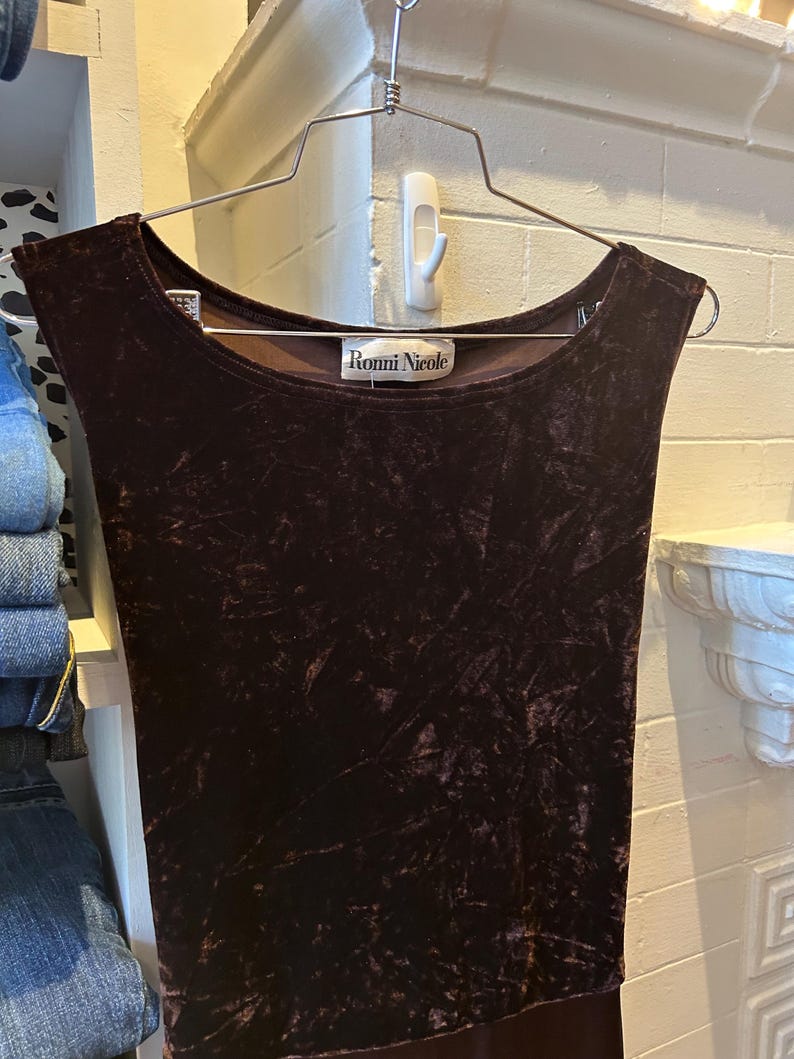 90s Red Velvet Dress (S)