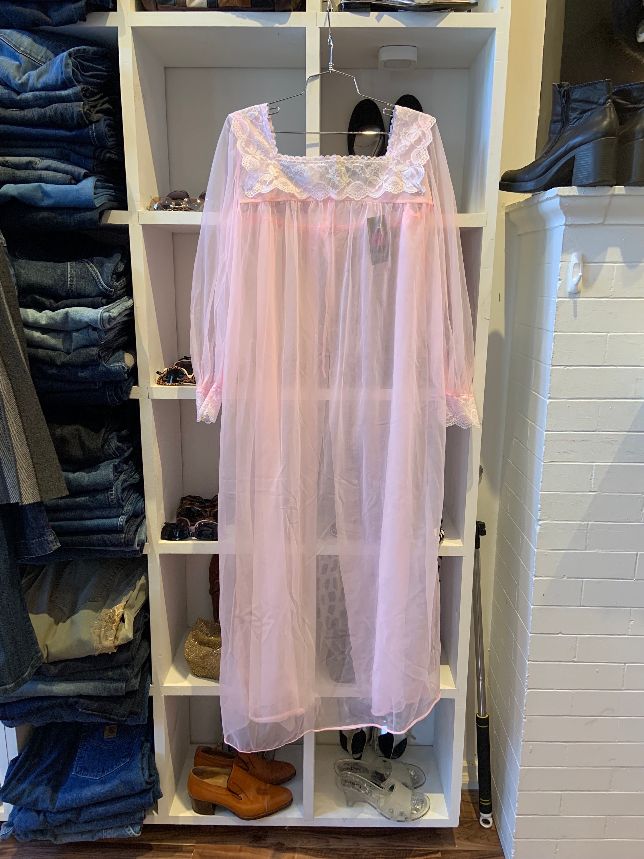 Baby Pink Sheer Robe - Etsy