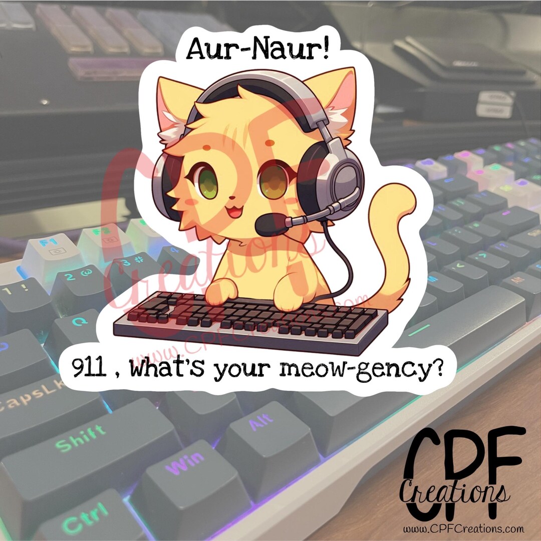2.5” 911 Dispatcher Cat Sticker - Etsy