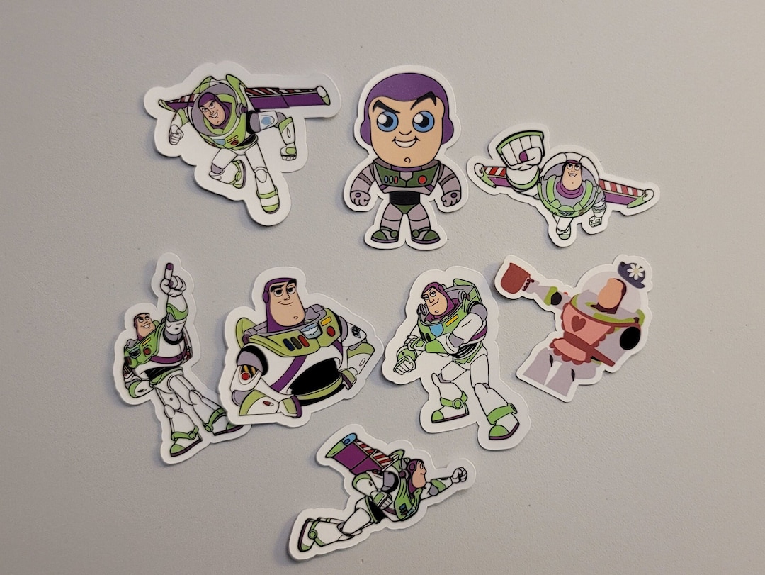 Buzz Lightyear Stickers. 8 Pack of Vinyl Decals Etsy