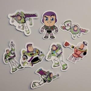 Buzz Lightyear stickers. 8 pack of vinyl decals