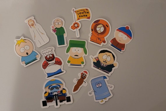 South Park Stickers. 12 Pack. Vinyl, Long Lasting 