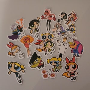Powerpuff Girls stickers. Vinyl, long lasting pack of stickers.