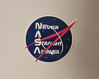 Sticker NASA Never A Straight Answer