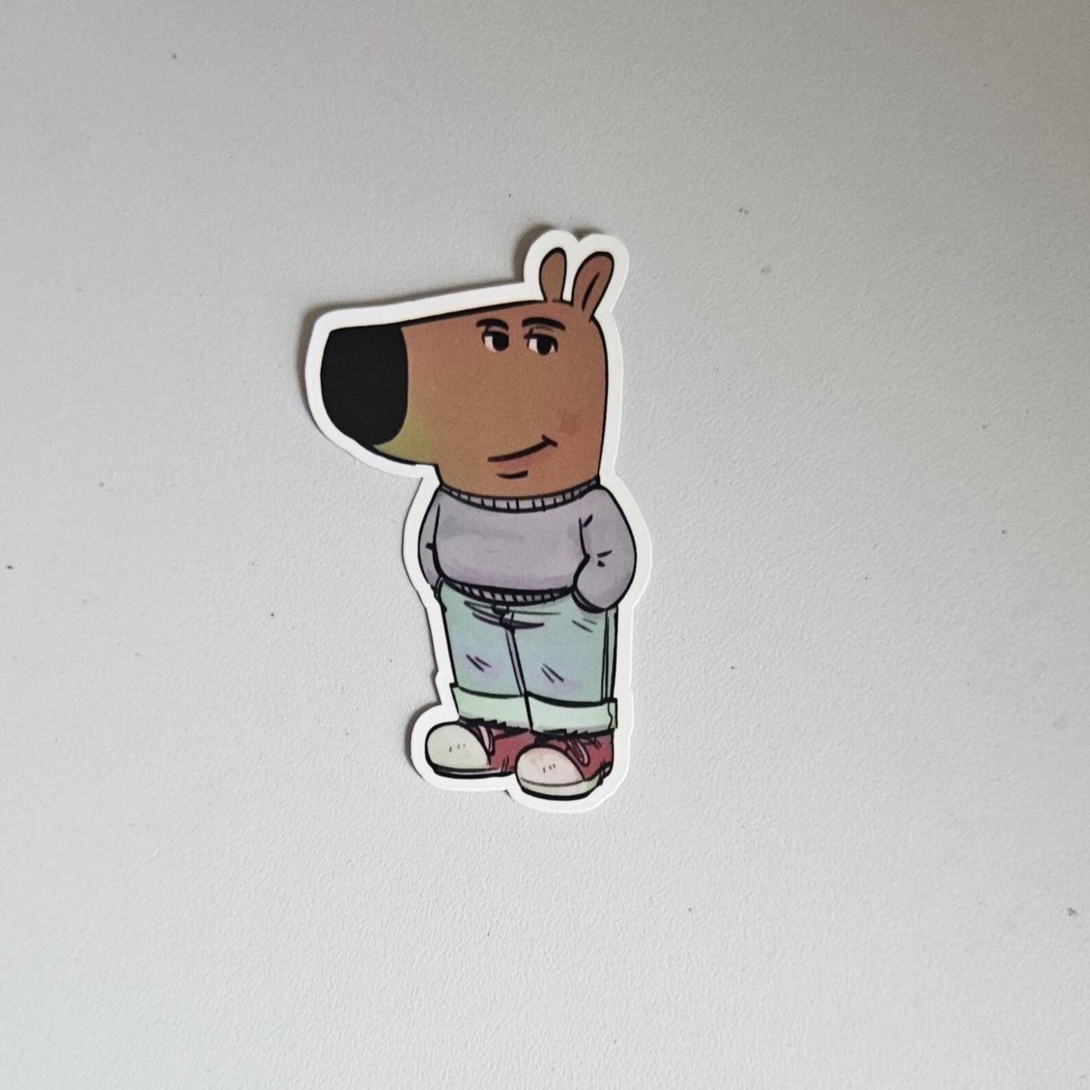 Chill Guy Dog Sticker. Chill Guy Meme - Etsy