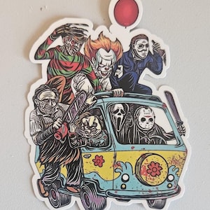 Horror movie characters decal. Vinyl long lasting