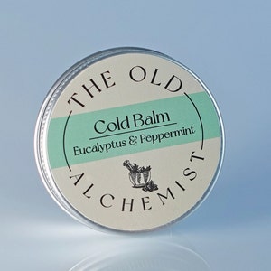 Natural Chest Rub - Cold Balm - Eucalyptus & Pepermint -  Sinus Congestion Relief - Hand made and Organic