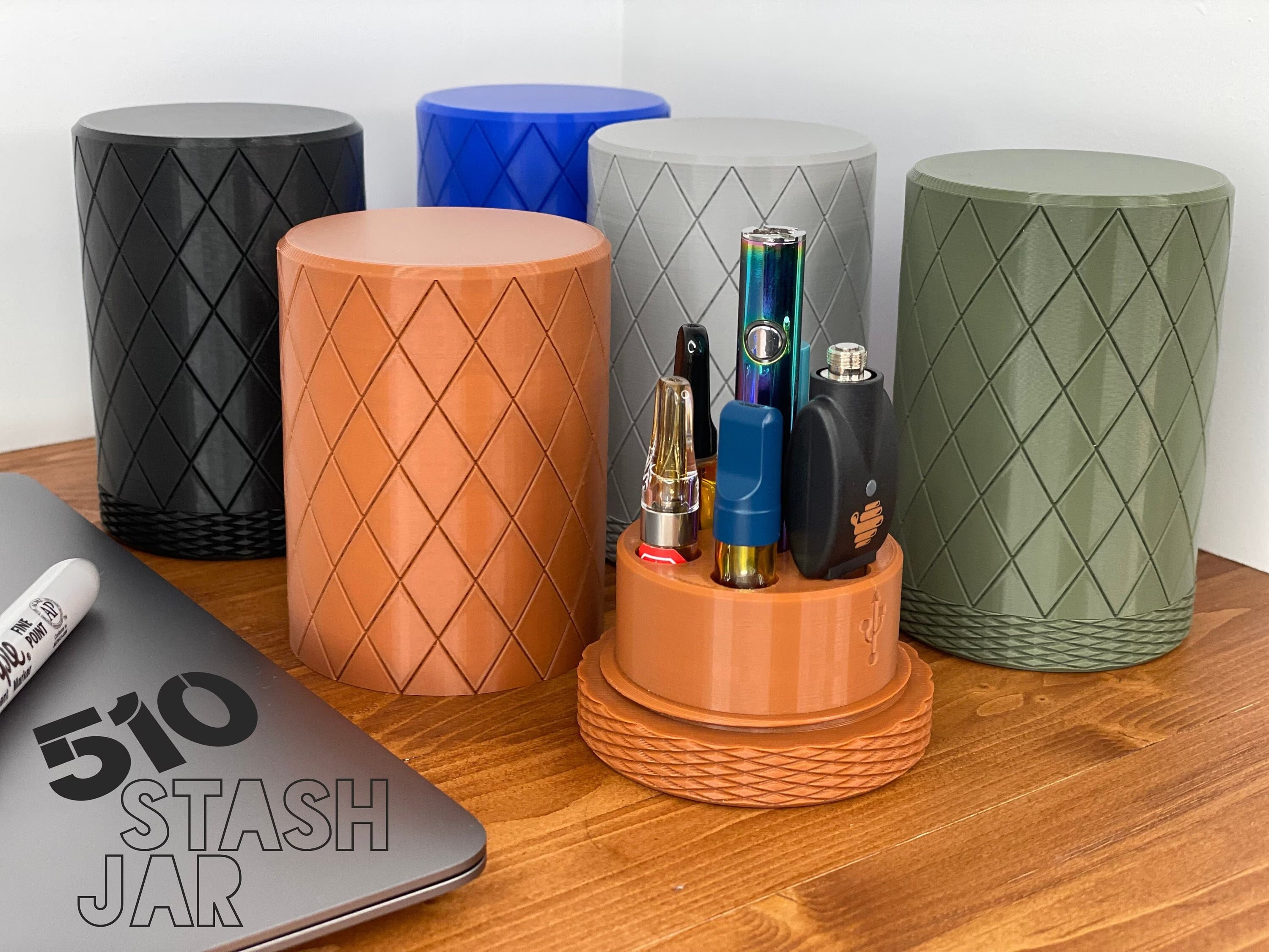 Cartridge Stash Box - 510 Cartridge Organizer - Discreet Storage Jar - Etsy