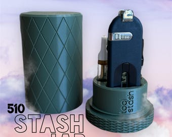 TOQI Stash Box - Discreet Storage Jar - 510 Cart Organizer
