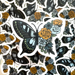 Floral Butterfly // Vinyl Sticker