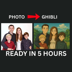 Benutzerdefiniertes Ghibli Style Portrait | Anime Illustration von Ihrem Foto | Hochauflösende Cartoonzeichnung |