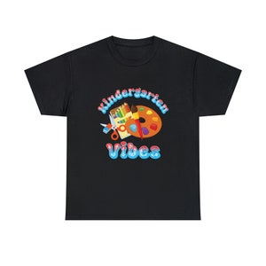 Kindergarten Vibes Shirt | Gift For Teachers | Second Grade Vibes Shirt | First Grade | 1St Grade Vibes | Retro Pre-K Vibes Back To School