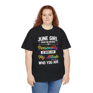 June girl make no mistake, June born girl gift, birthday on June, June born women gift - Unisex Heavy Cotton Tee