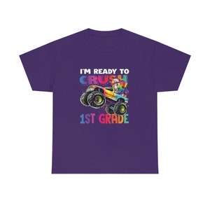 Ready To Crush First Grade Shirt,Boys Back To School Tshirt,Cars T-shirt,Funny Kids Outfit,1st Day Of School T-shirt,1st grade shirt