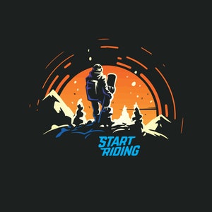 Start riding snowboard unisex SVG PNG AI & jpg fles for Cricut,snowboard lover,snowboarding player png file,movie size poster(48 x 36 in)
