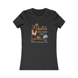 Chemise reine d'anniversaire | T-shirt joyeux anniversaire | Chemise anniversaire de septembre | talon haut | chemise cadeau d'anniversaire | Chemise anniversaire de septembre